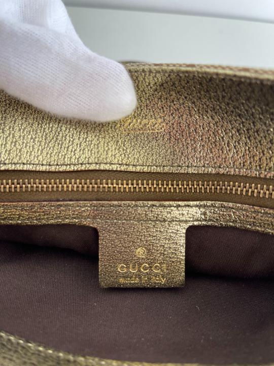Gucci by Tom Ford GG Gold Bamboo Ring Handbag