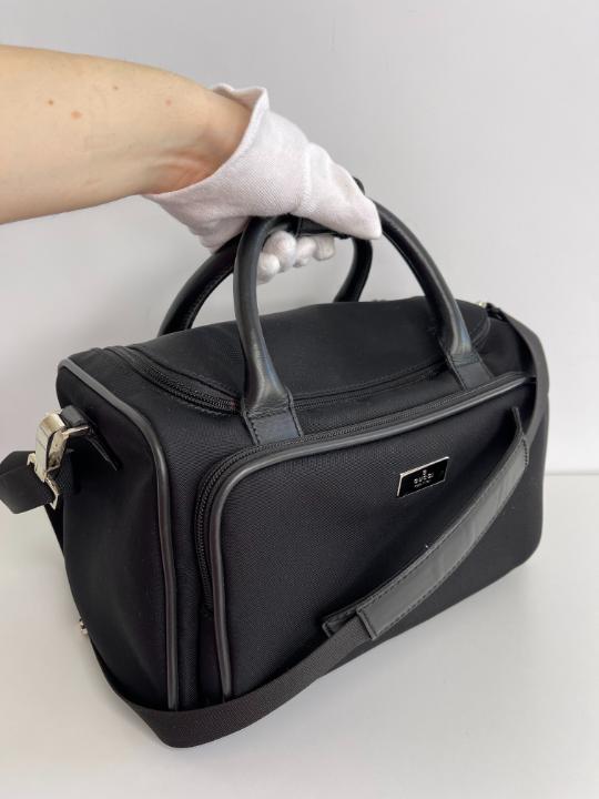 Gucci Black Travel Vanity Case with Shoulder Strap