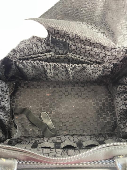 Gucci Black Travel Vanity Case with Shoulder Strap