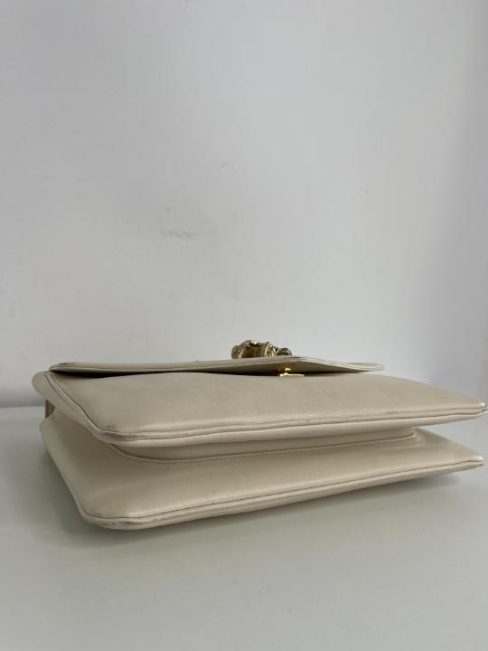 Gucci Off White Leather Medium Rajah Shoulder Bag