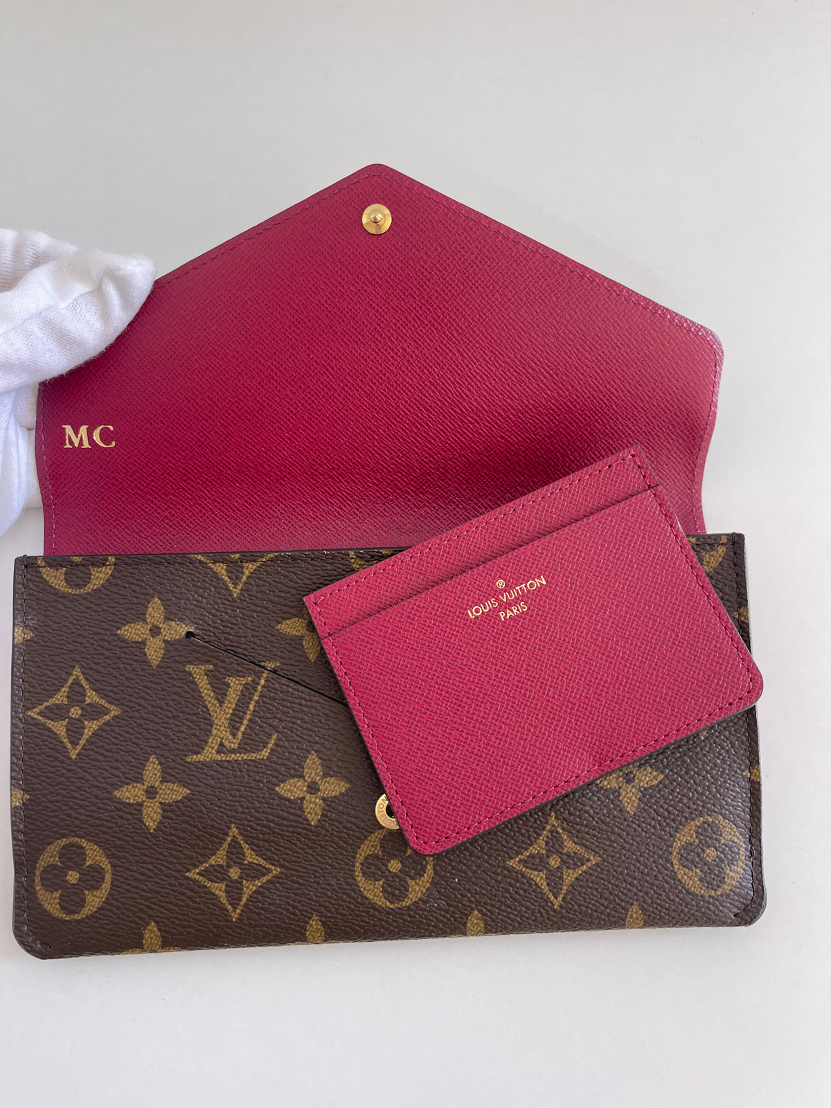 Louis Vuitton Jeanne Wallet Fuchsia Monogram Canvas