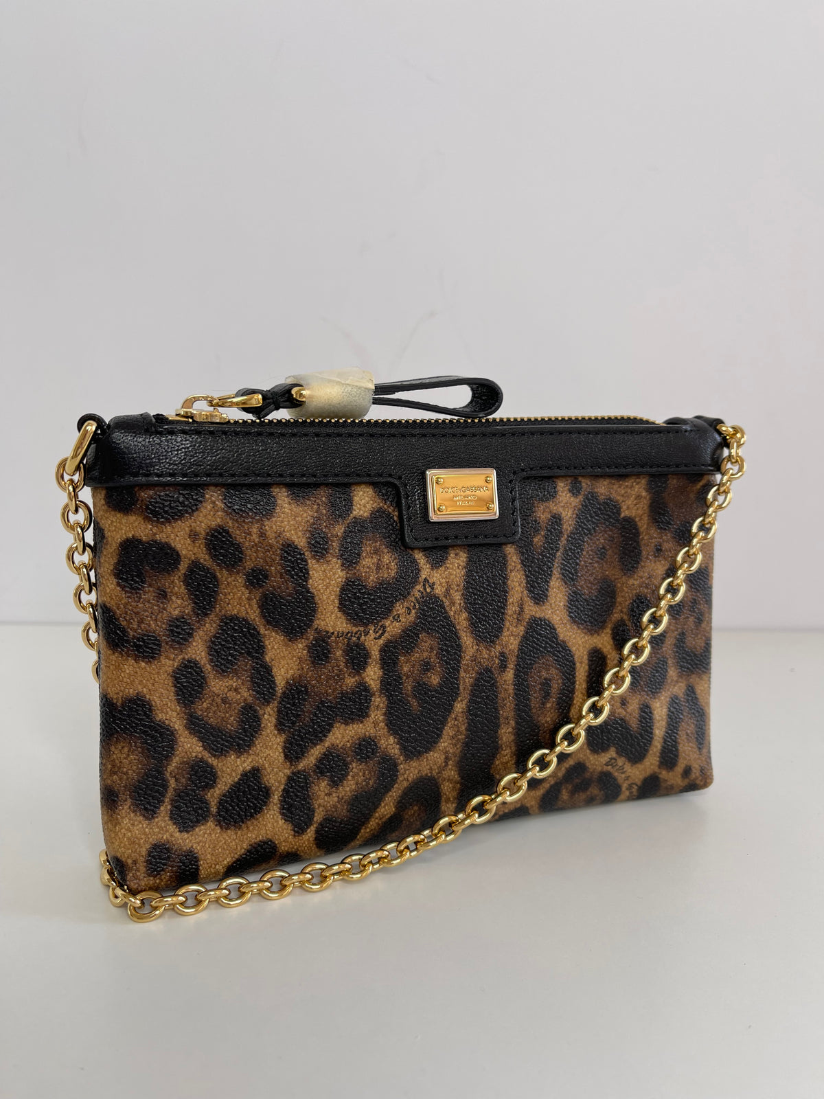 Dolce & Gabbana Leopard Print Crossbody Mini Pochette