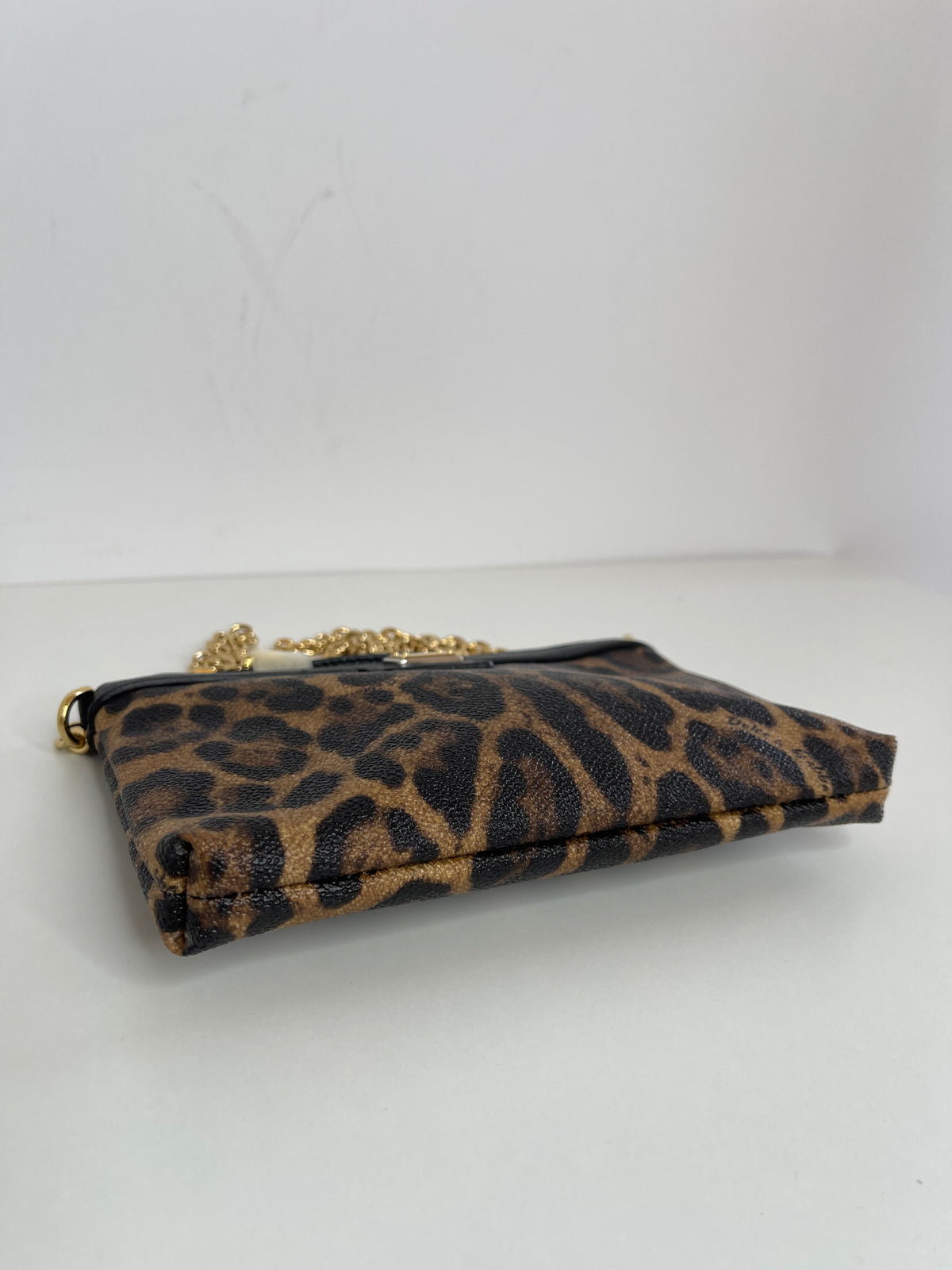 Dolce & Gabbana Leopard Print Crossbody Mini Pochette
