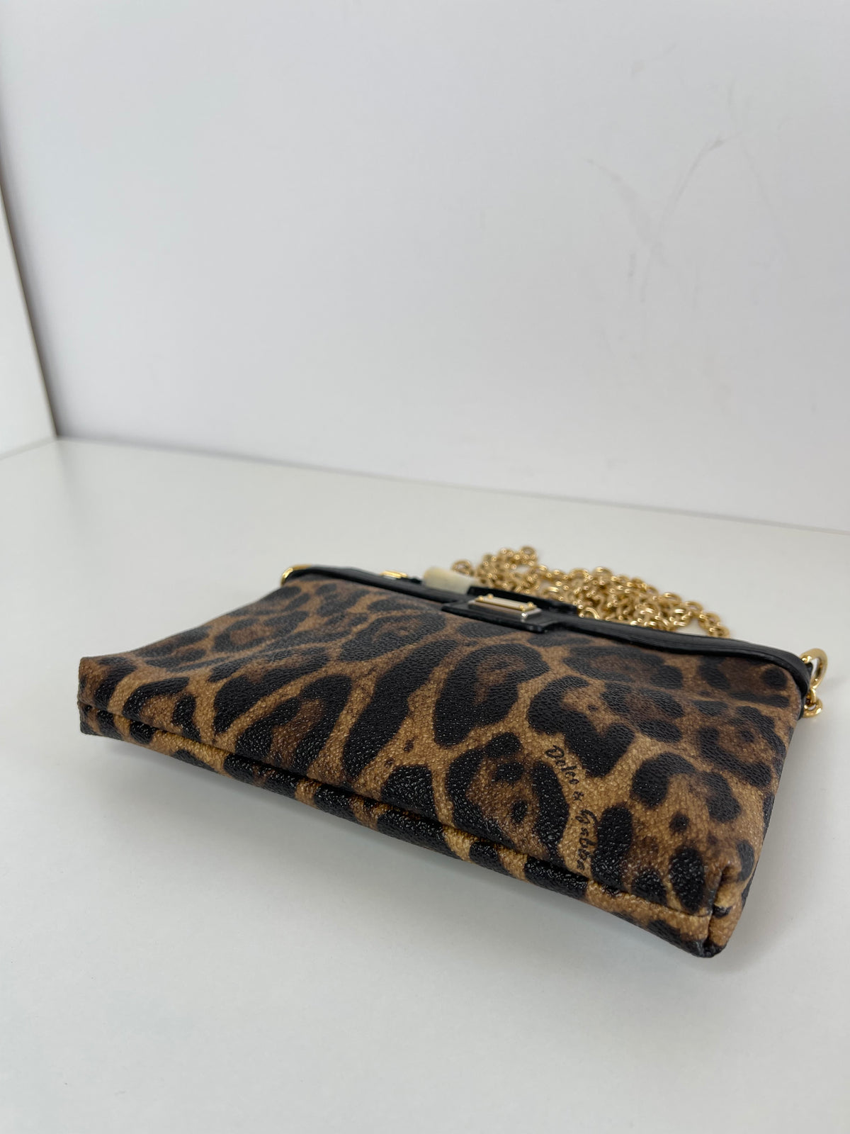 Dolce & Gabbana Leopard Print Crossbody Mini Pochette