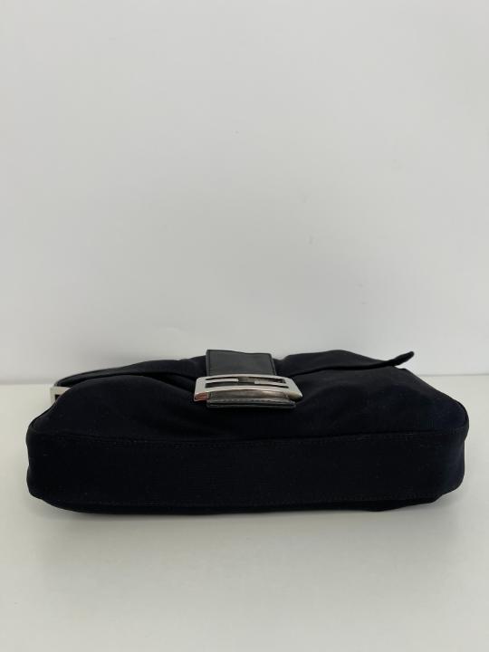 Fendi Baguette Bag in Black Microfiber