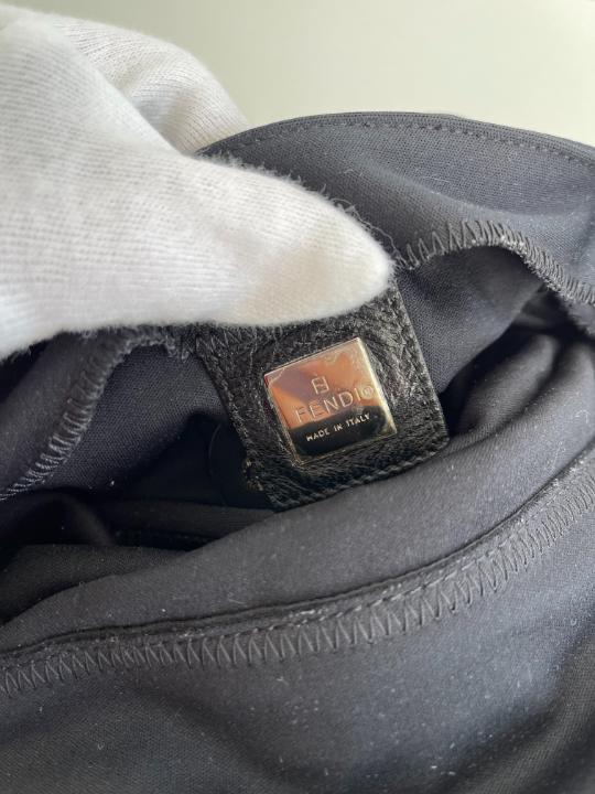 Fendi Baguette Bag in Black Microfiber
