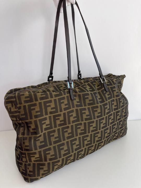 Fendi Brown Zucca Canvas Tote Bag