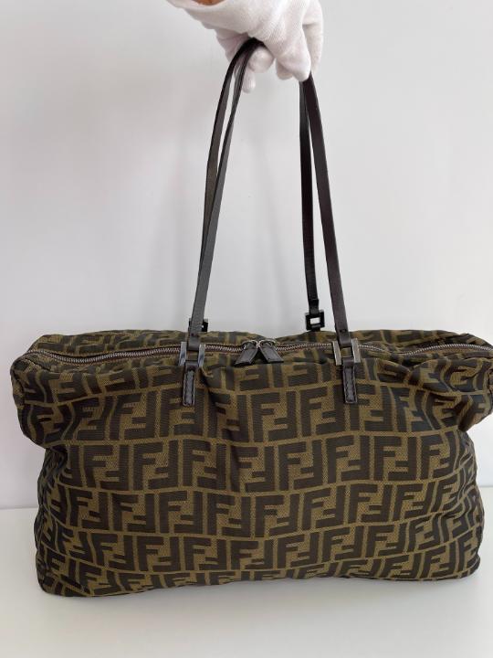 Fendi Brown Zucca Canvas Tote Bag