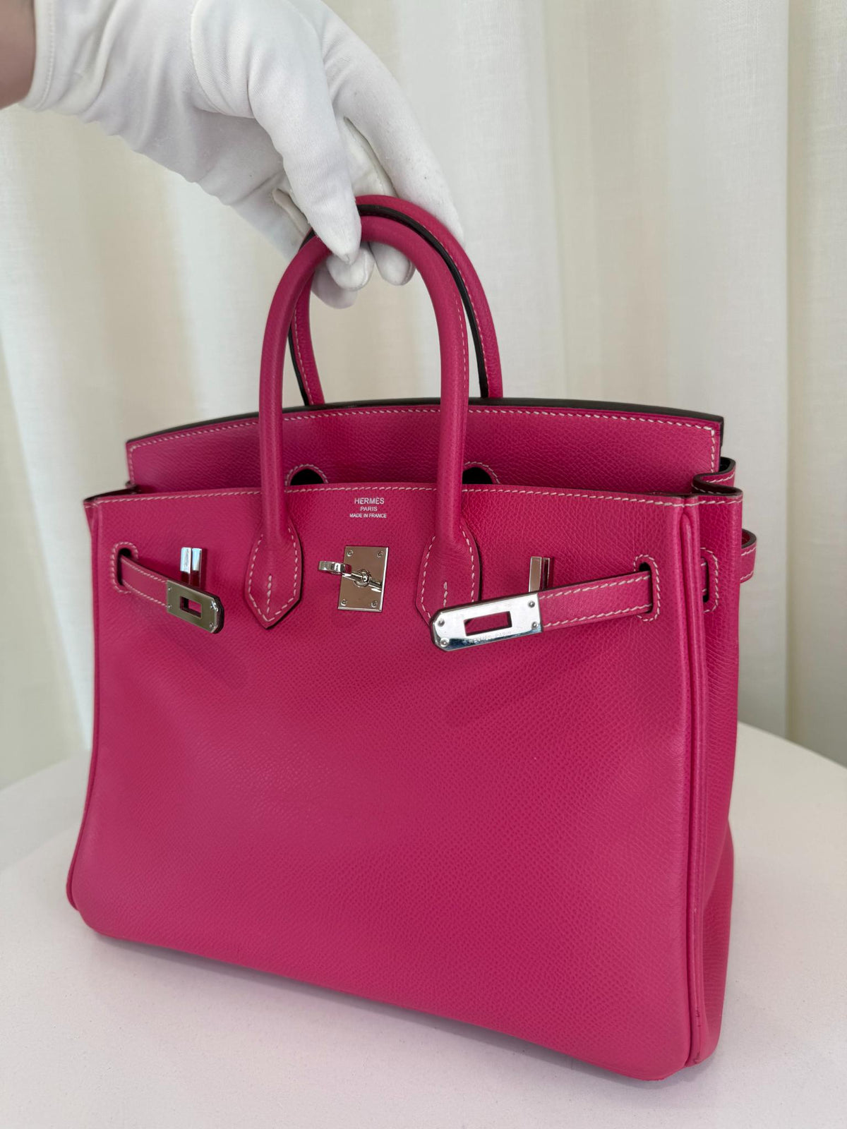 Hermès Ultra-Rare Birkin 25 Candy Rose Tyrien/Rubis Epsom PHW