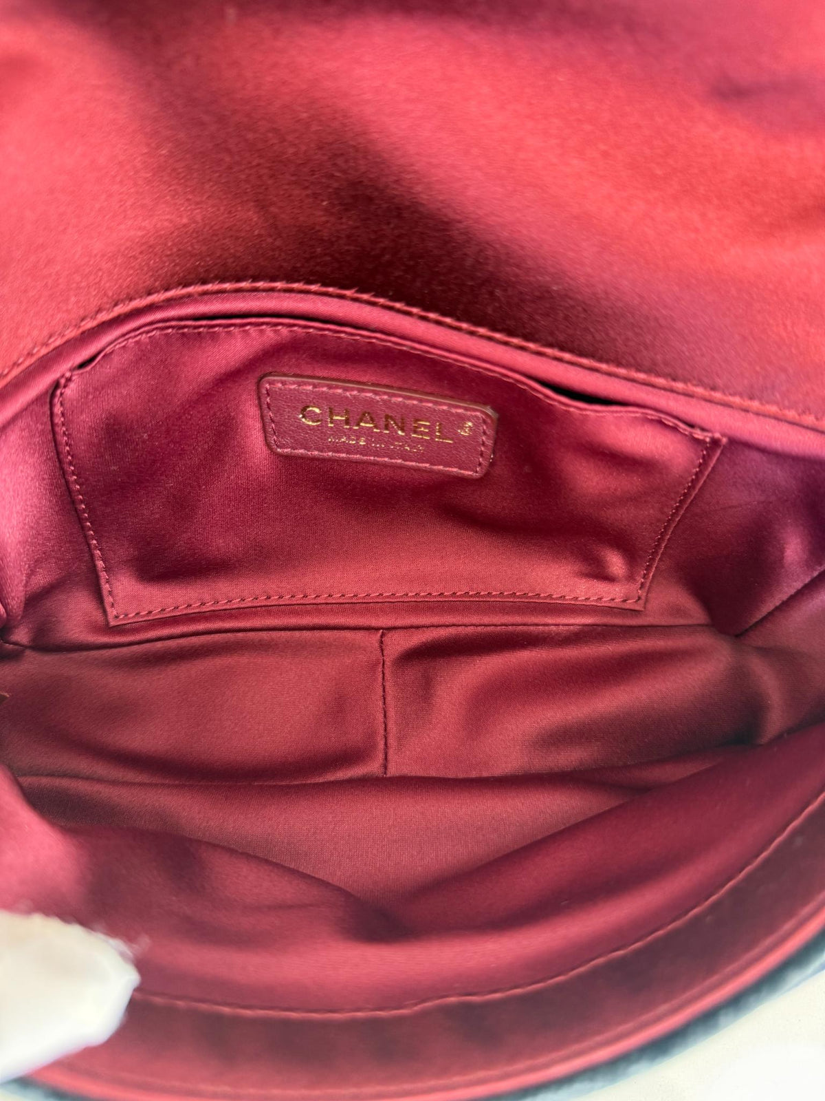 Chanel Paris Cosmopolite Small Tricolor Quilted Velvet Private Affair Camellia Flap