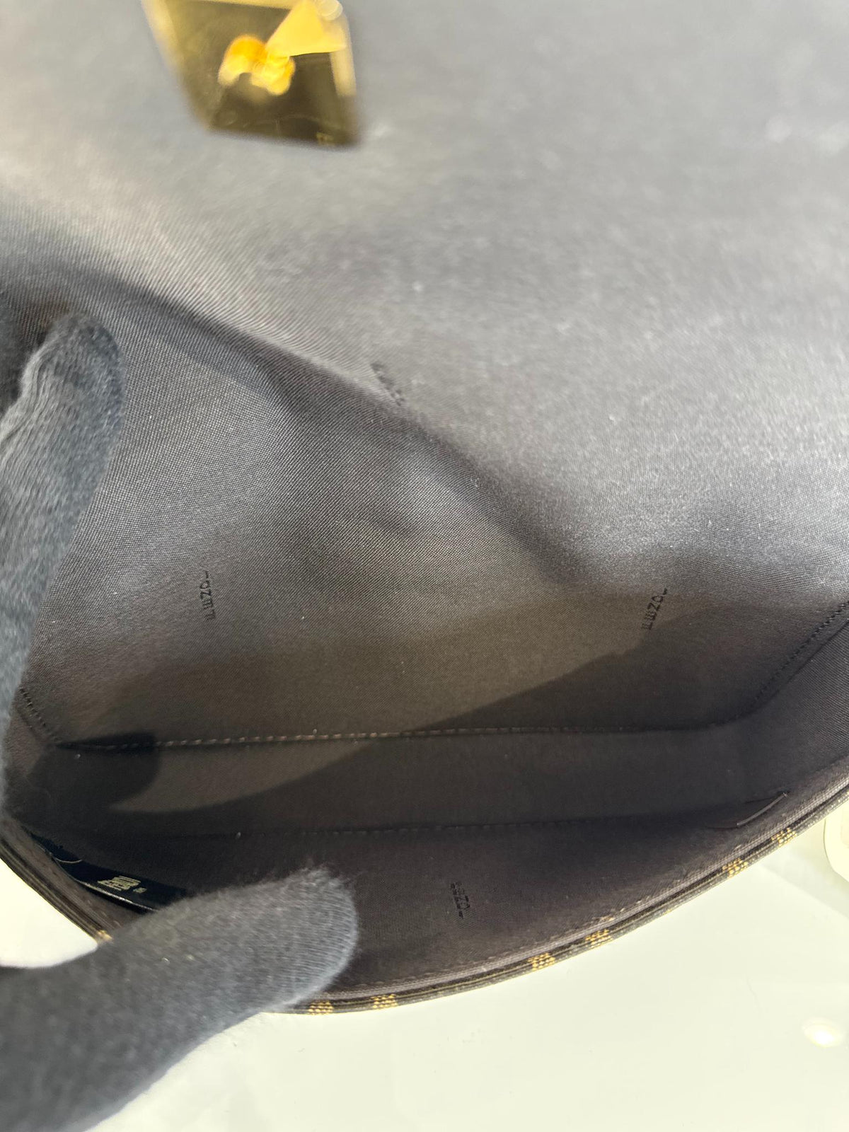 Fendi Fendigraphy Brown FF Fabric Wallet On Chain