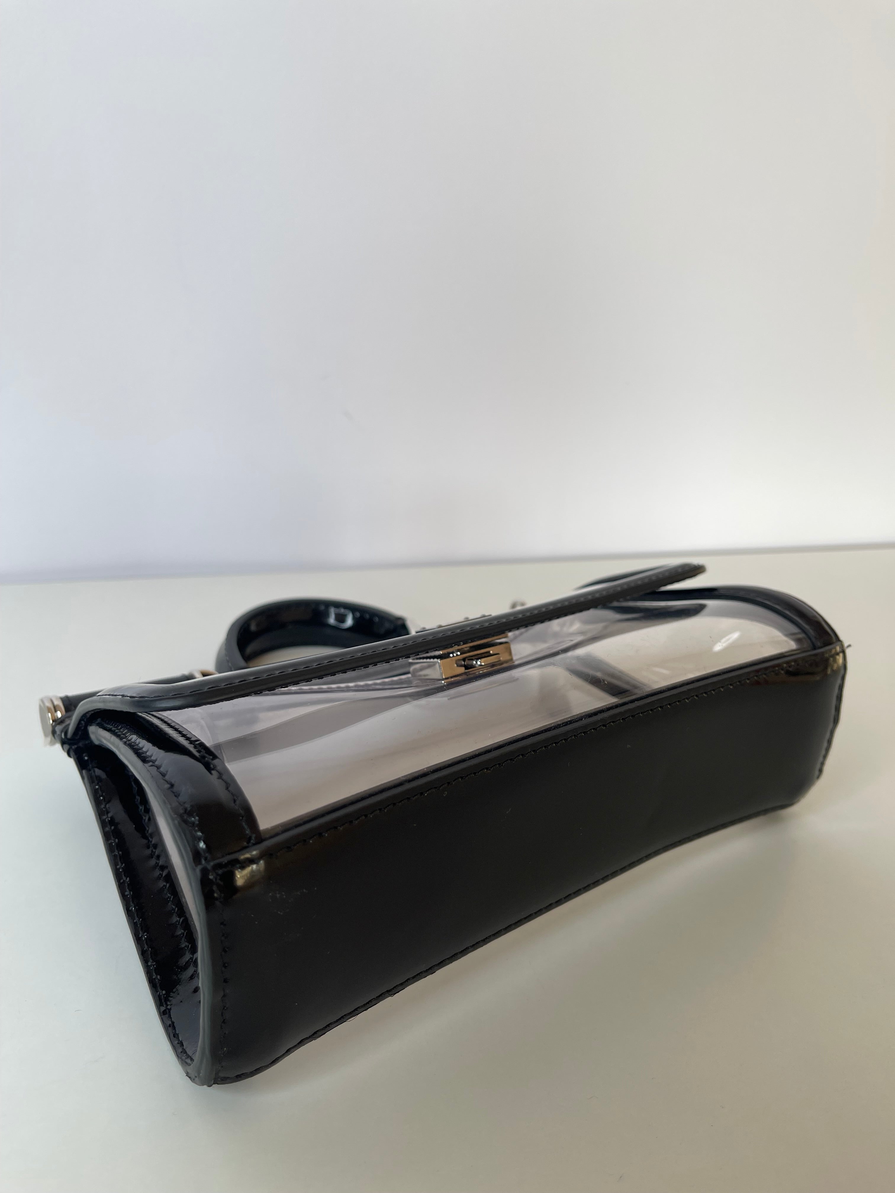 Dolce Gabbana Kim Small PVC Sicily Bag Transparent Black
