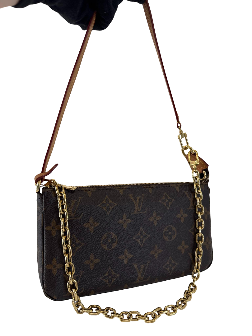 Louis Vuitton Pochette Accessories Strap/Chain Monogram Canvas