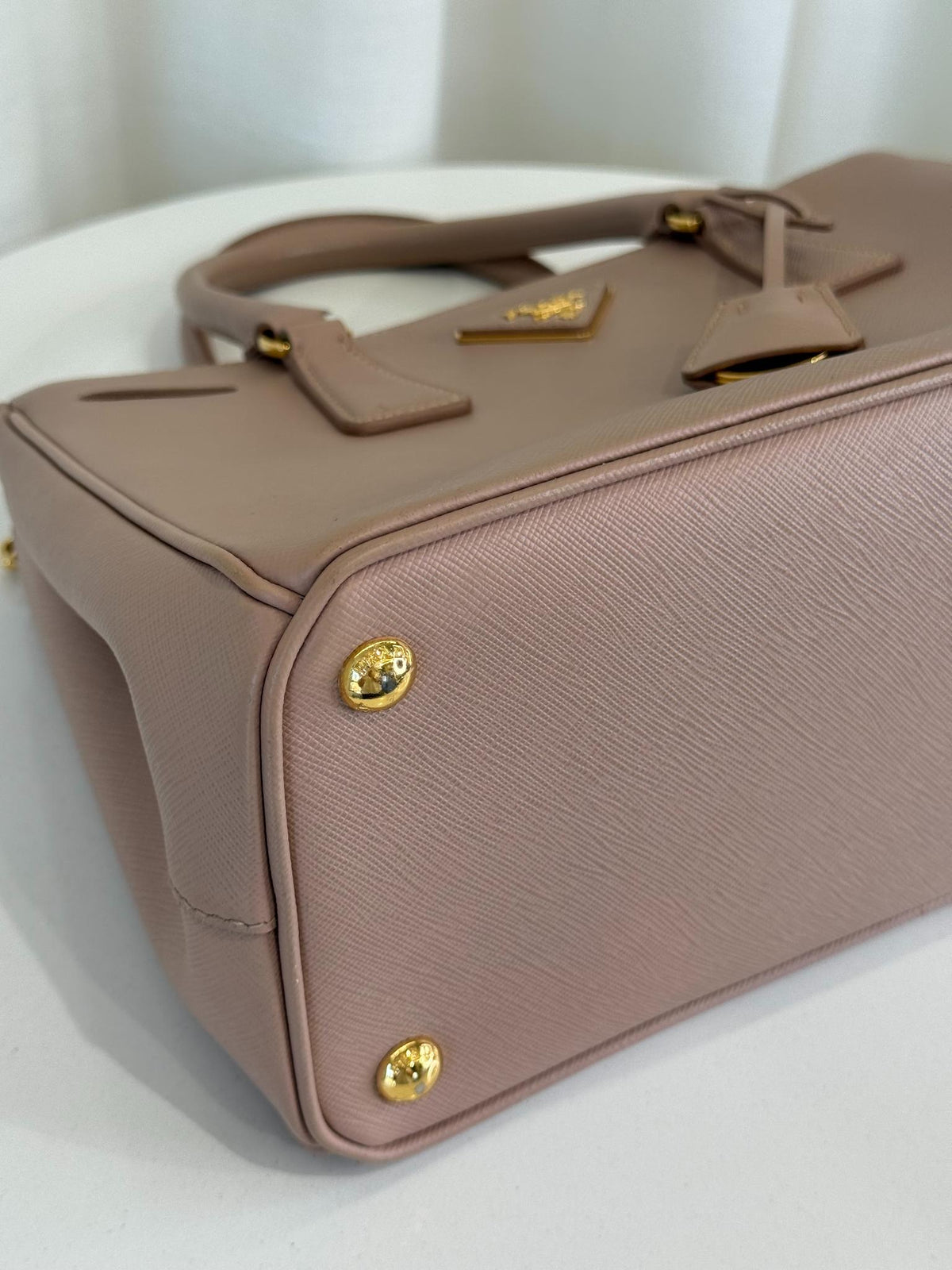 Prada Galleria Beige Saffiano Galleria Double Zip Tote Bag