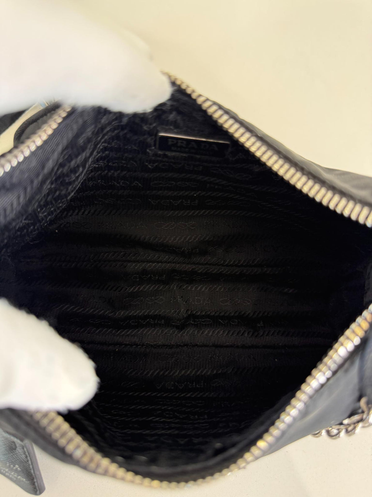 Prada Nylon Sequin Embellished Polka Dot Re-Edition 2005 Multi-Pochette