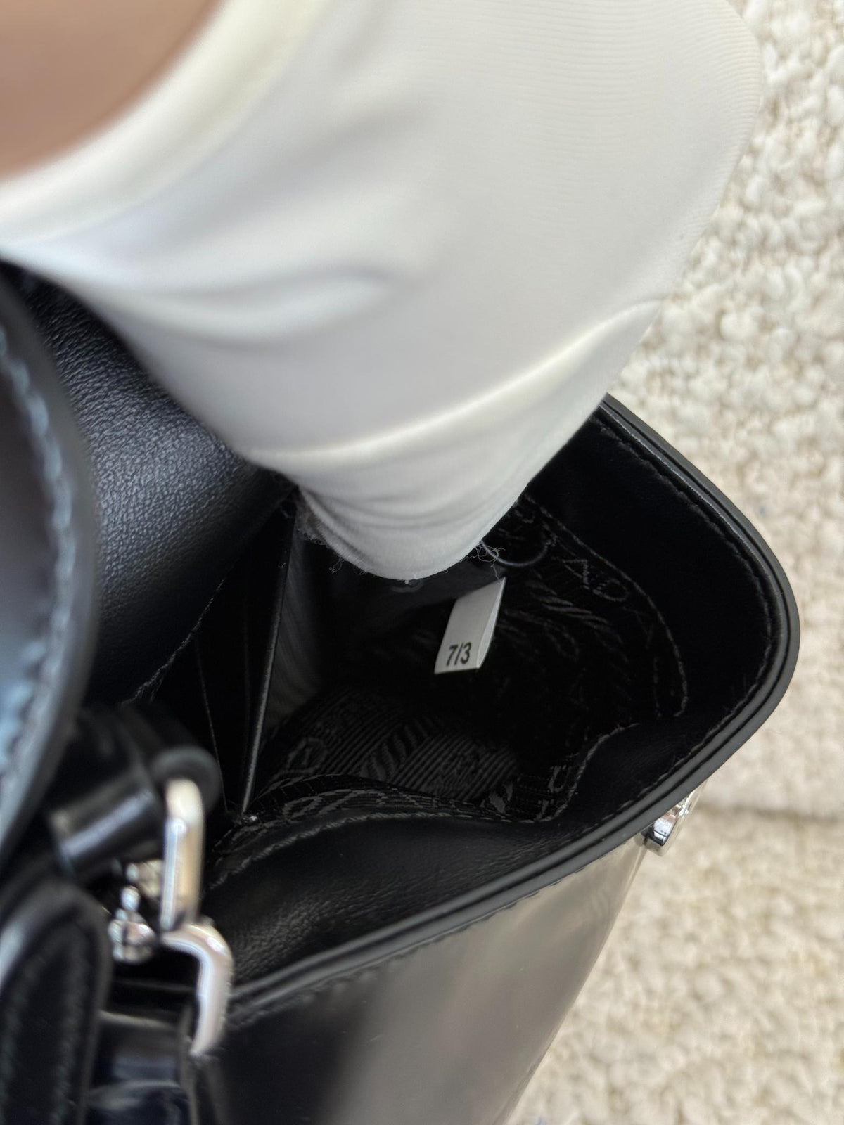 Prada Mini Cleo Black Spazzolato Leather Shoulder Bag