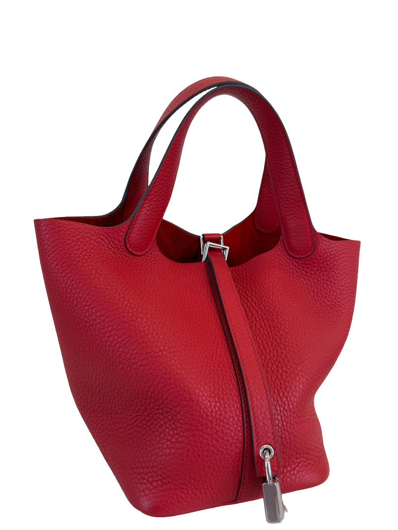 Hermès Picotin Lock 18 Taurillon Clemence Rouge de Coeur