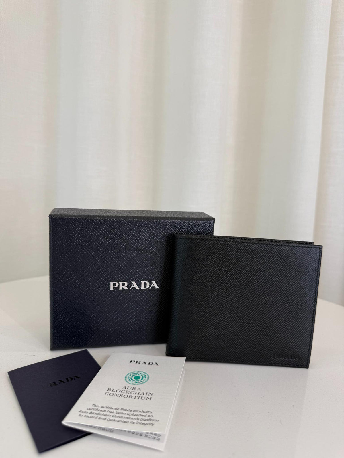 Prada Black Saffiano Leather Wallet