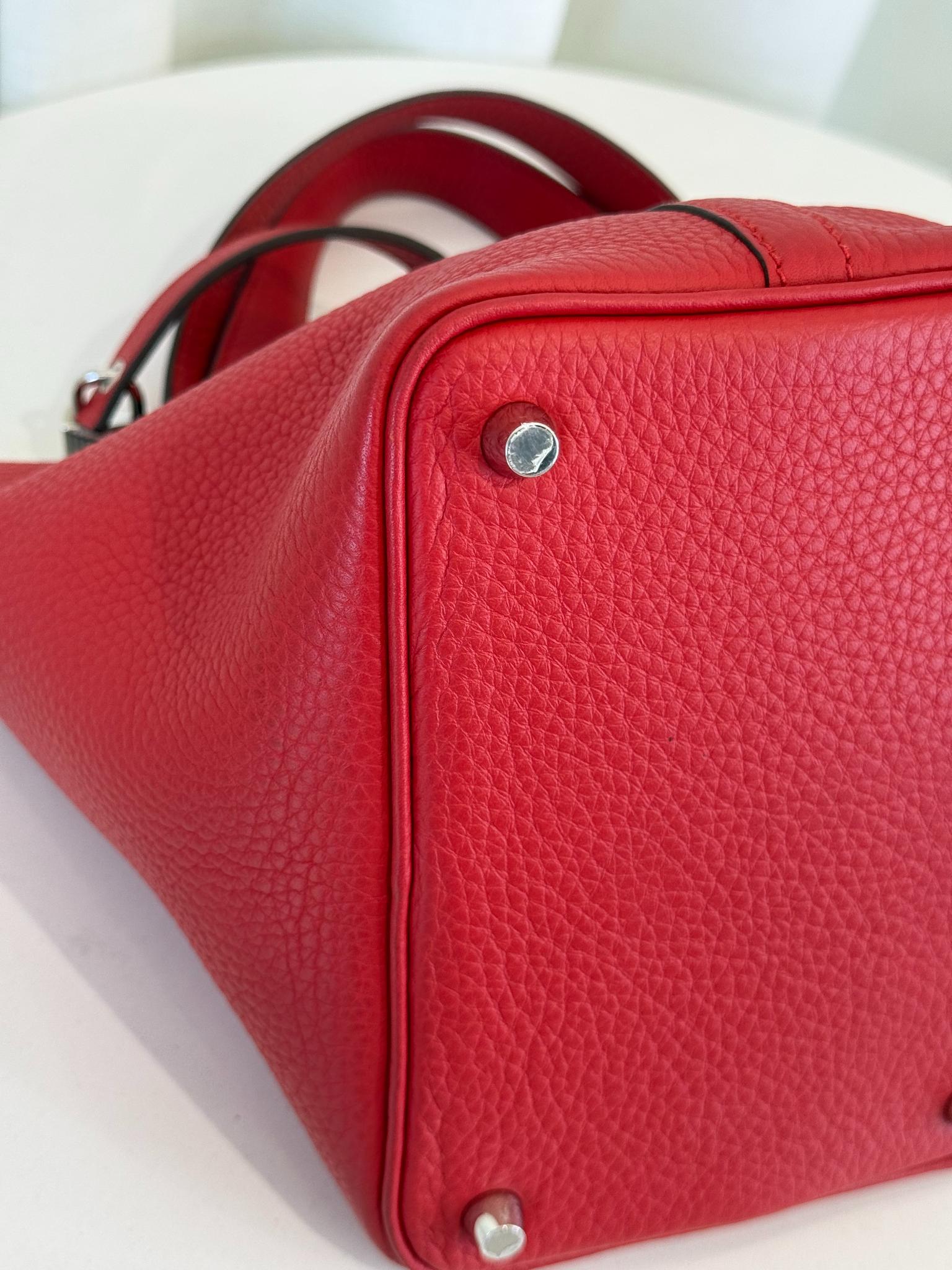Hermès Picotin Lock 18 Taurillon Clemence Rouge de Coeur