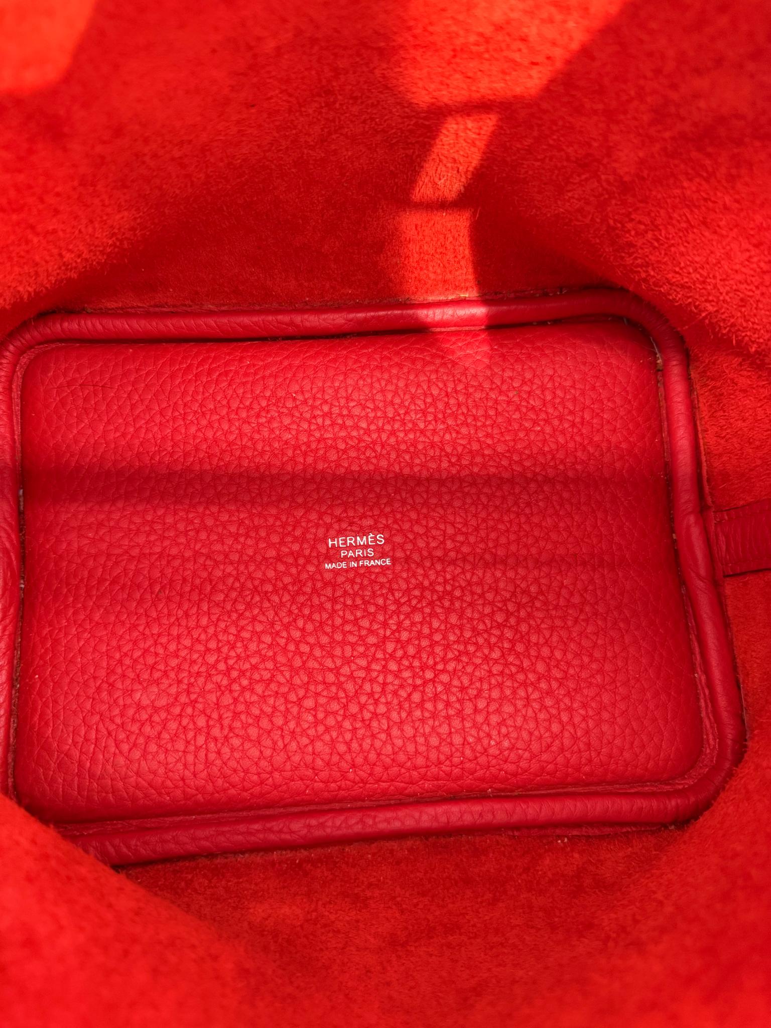 Hermès Picotin Lock 18 Taurillon Clemence Rouge de Coeur