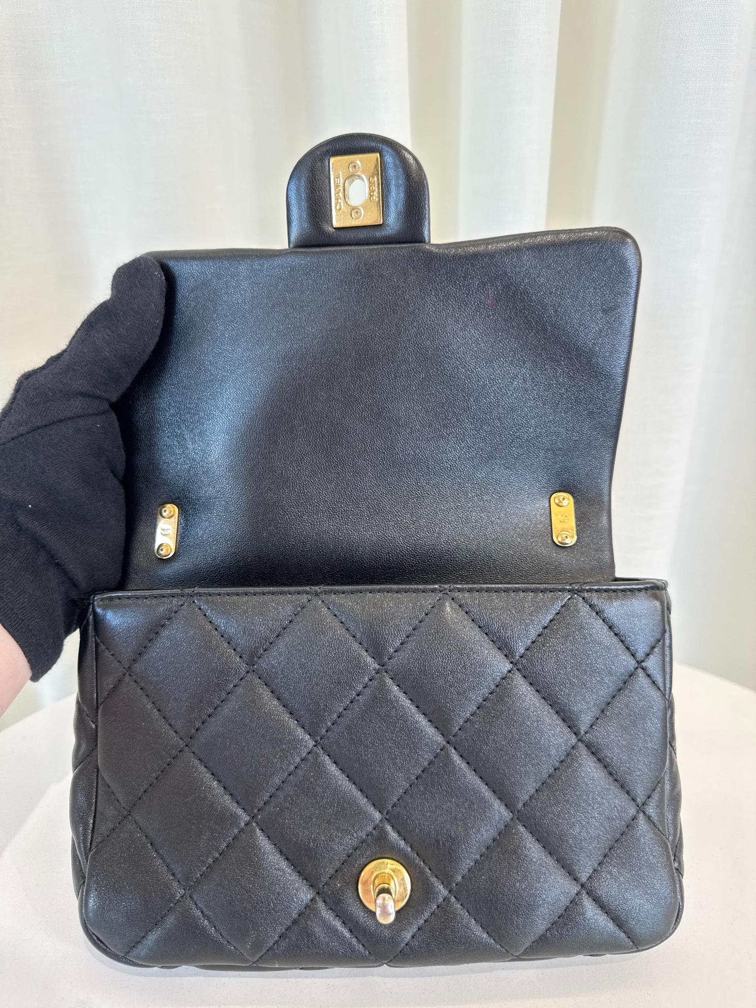 Chanel Small Funky Town Black Lambskin Shoulder Bag