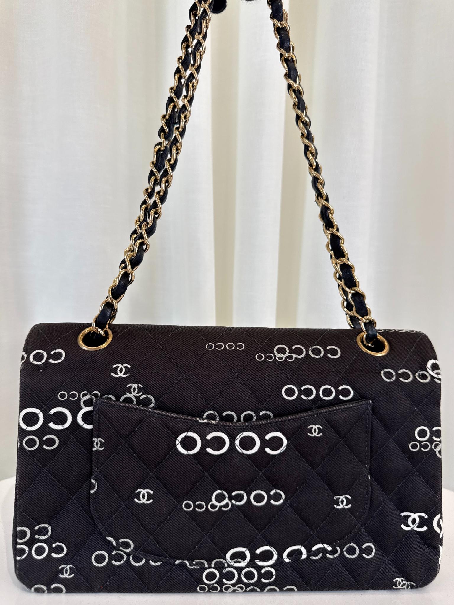 Chanel Limited Edition Medium Classic Double Flap Coco Printed