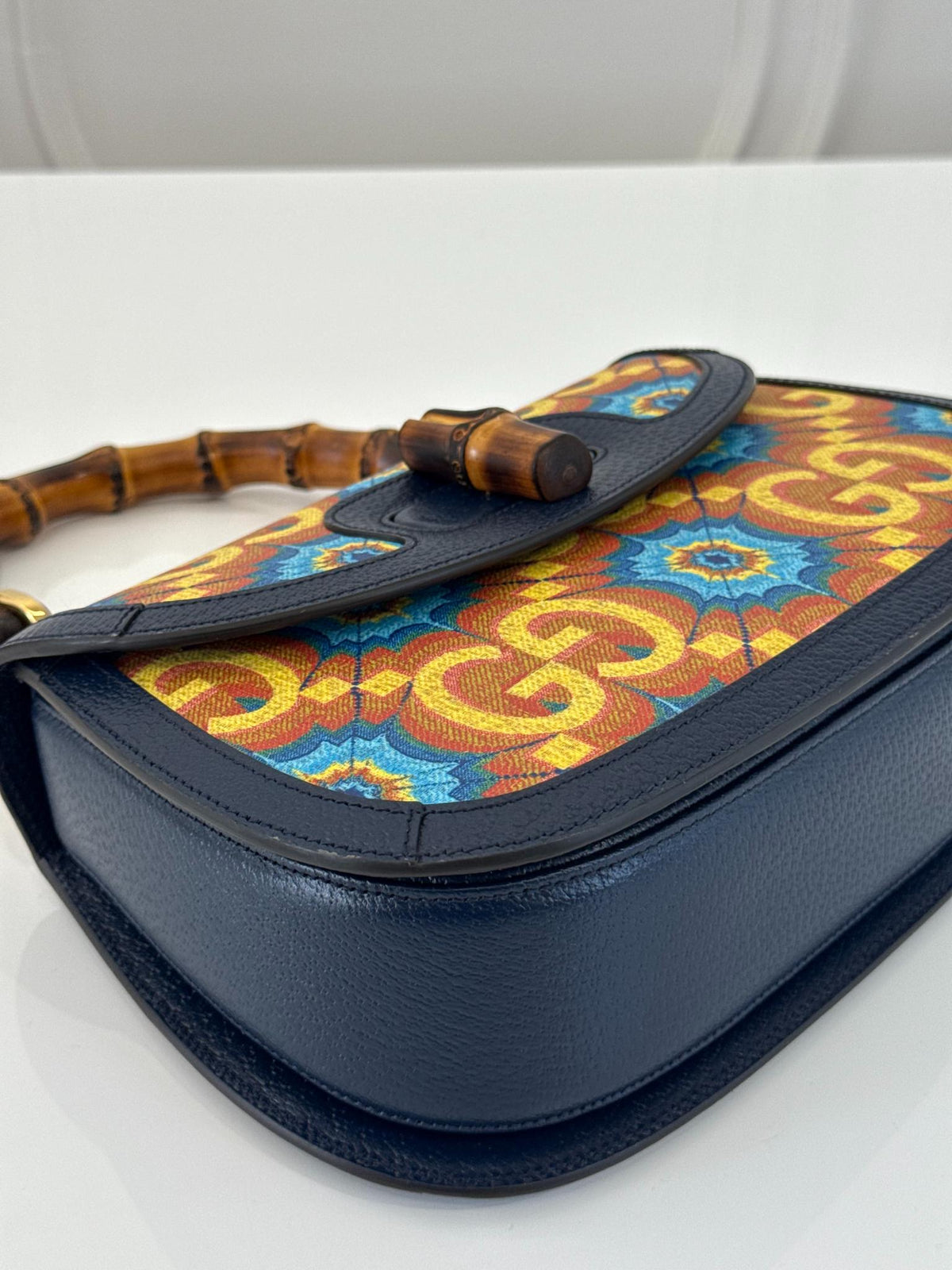 Gucci Limited Edition 100th Anniversary Medium Kaleidoscope 1947 Bamboo Top Handle
