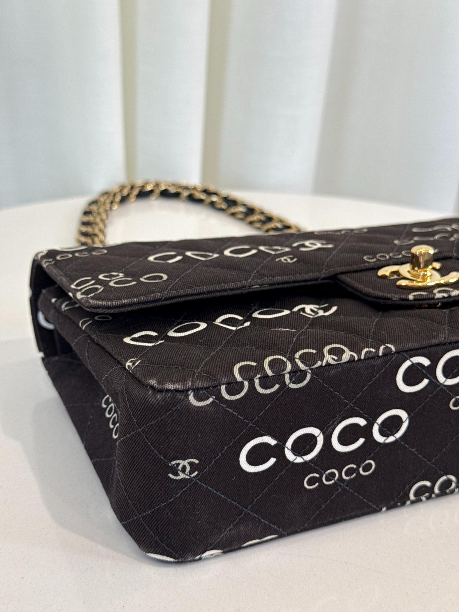 Chanel Limited Edition Medium Classic Double Flap Coco Printed