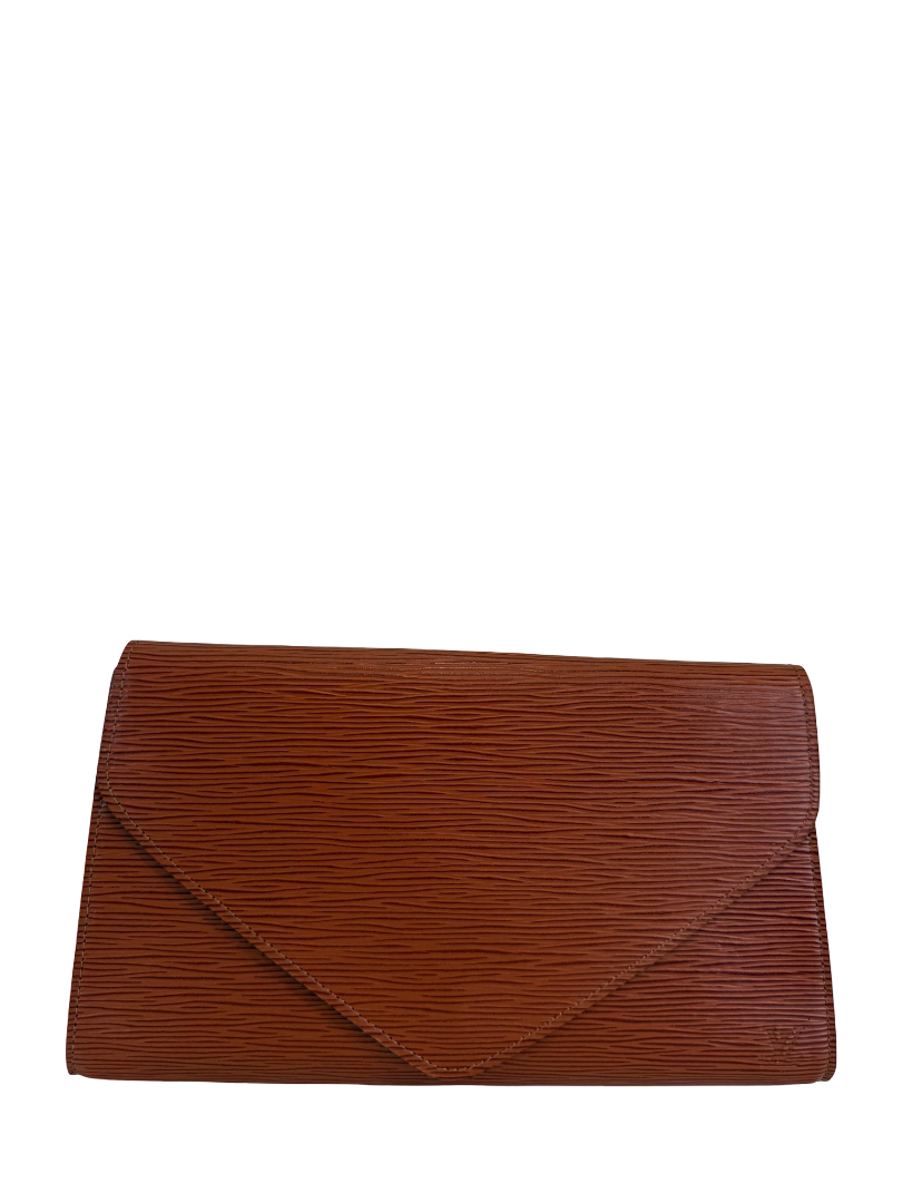 Louis Vuitton Art Deco Brown Epi Clutch