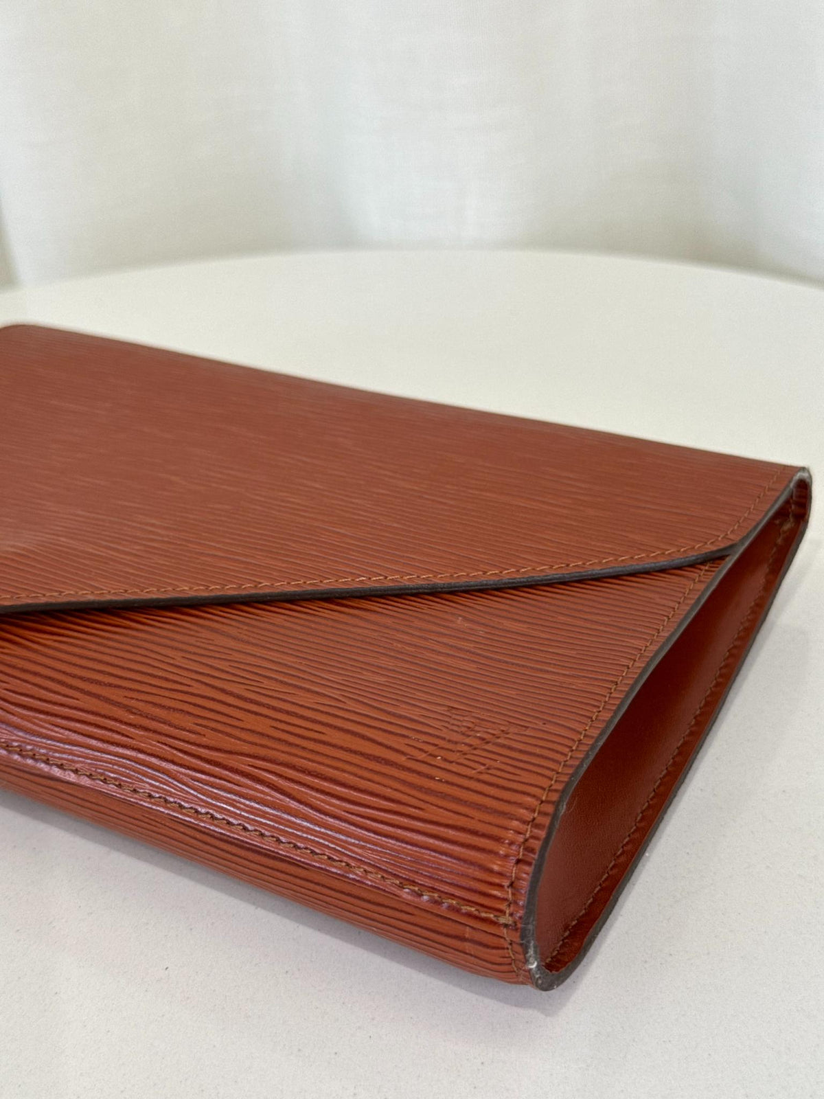 Louis Vuitton Art Deco Brown Epi Clutch