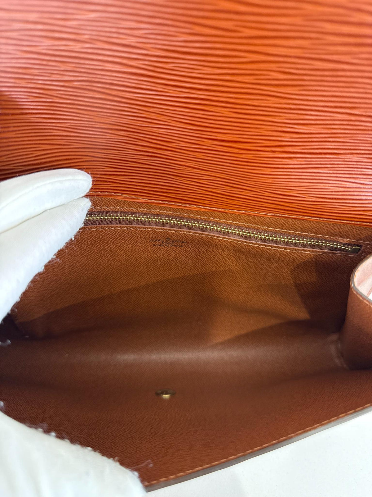 Louis Vuitton Art Deco Brown Epi Clutch