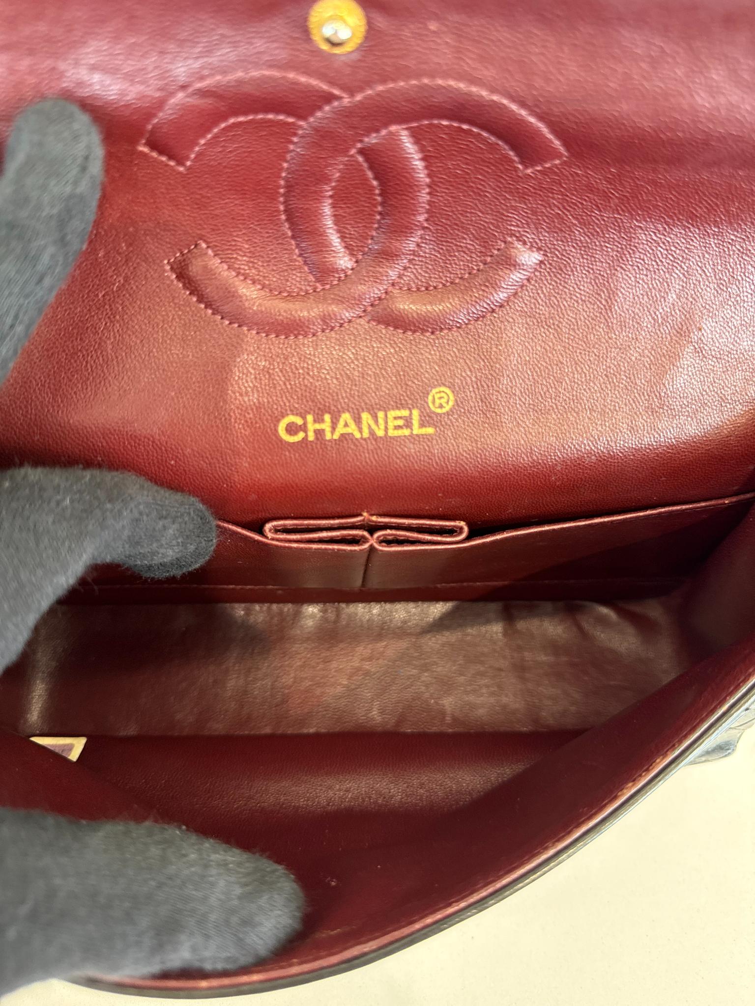 Chanel Vintage Medium Classic Double Flap Black Lambskin Gold Plated Hardware