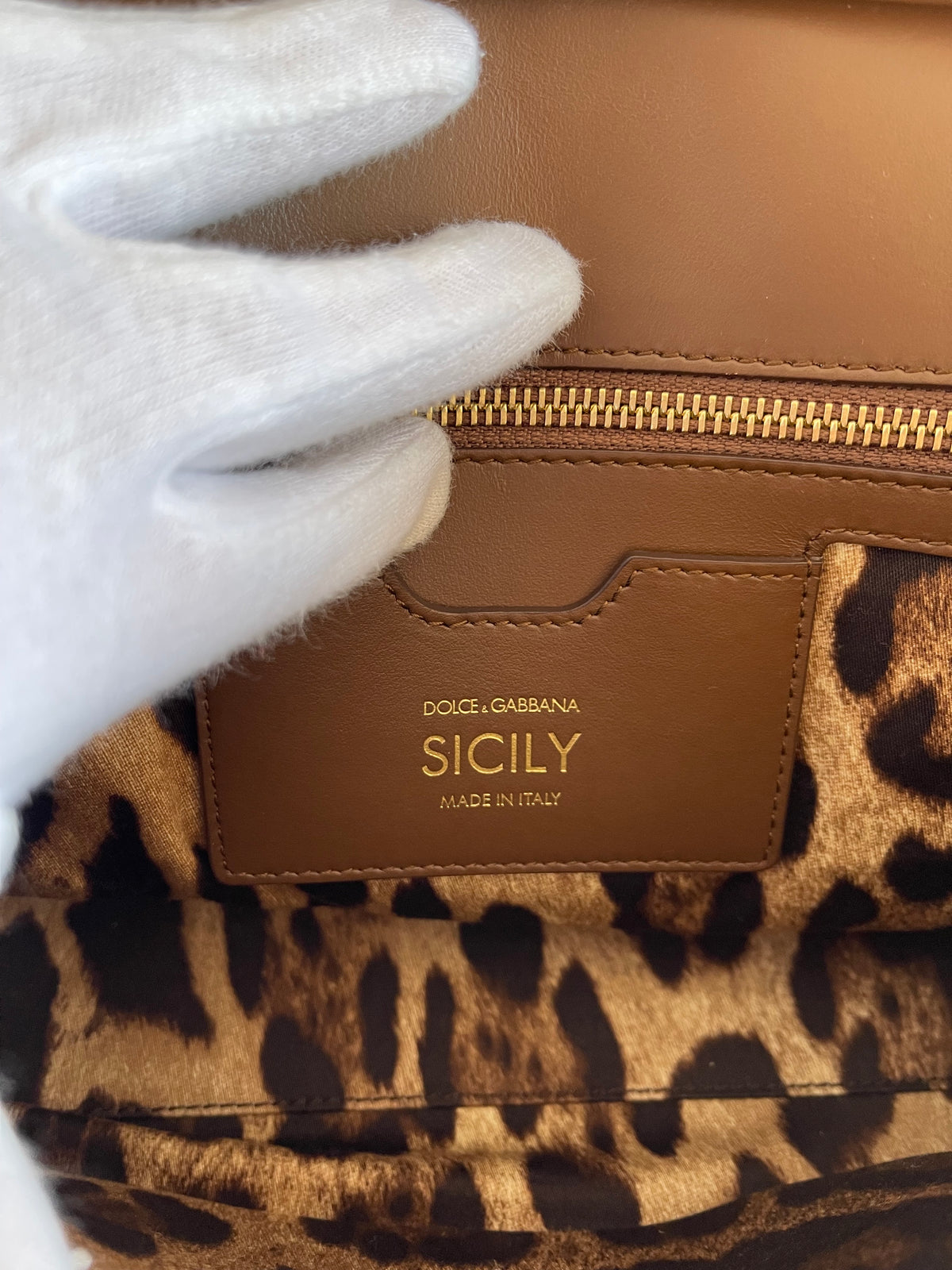Dolce & Gabbana Large Sicily Faux Shearling Handbag