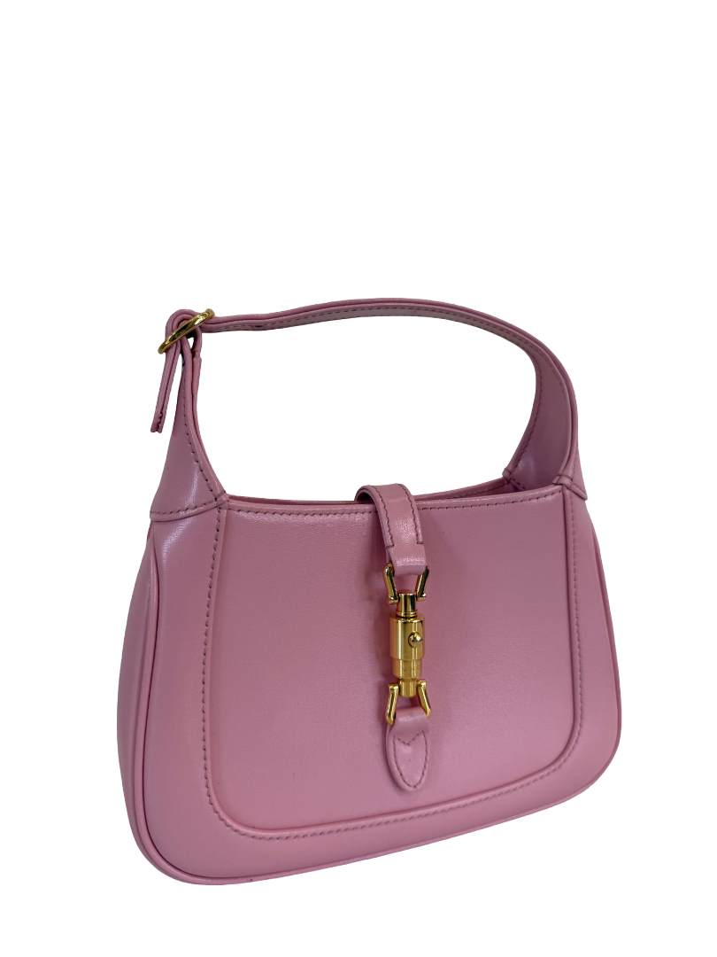 Gucci Jackie 1961 Mini Hobo Bag Pink Calfskin Leather