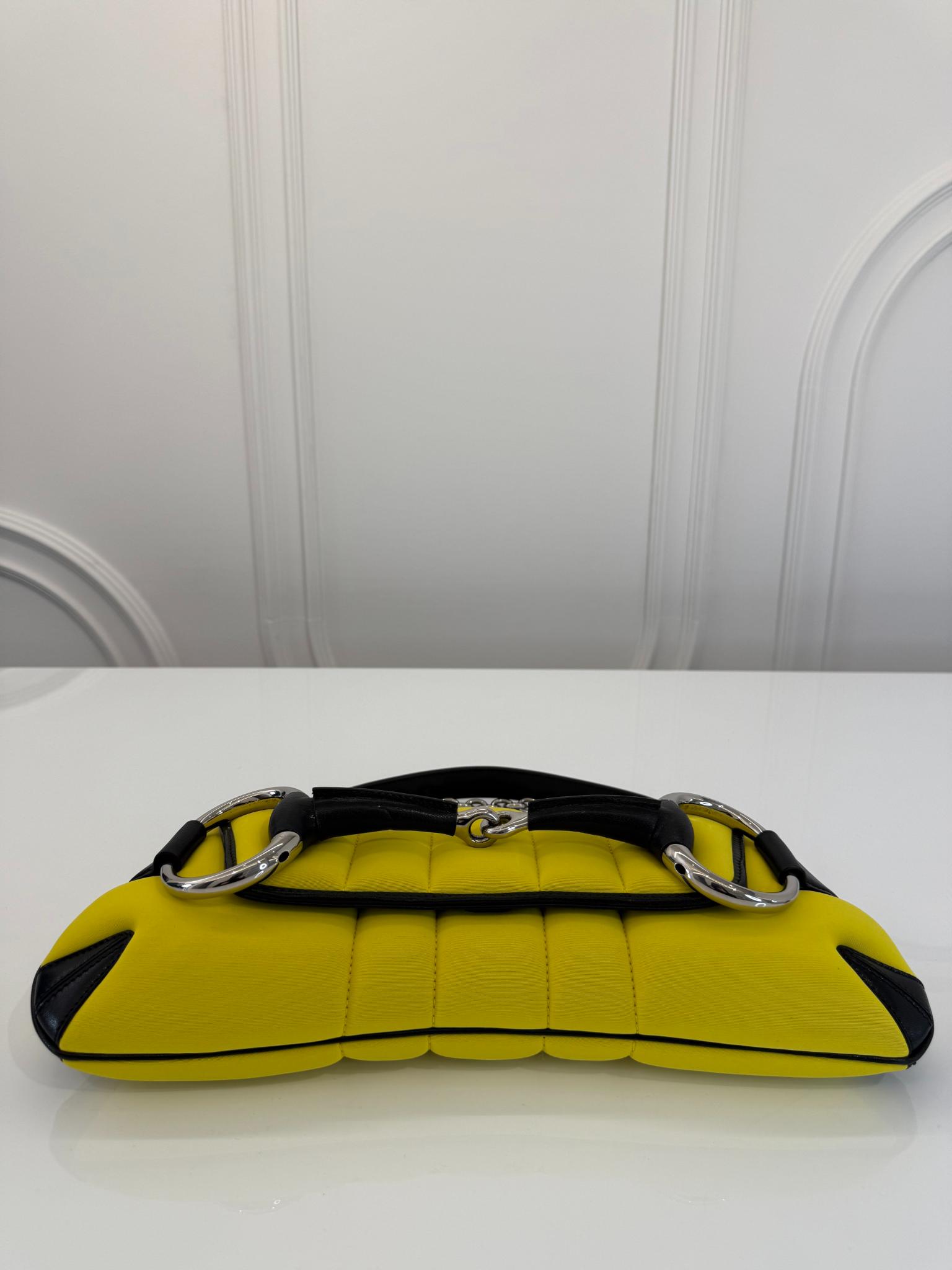 Gucci Horsebit Chain Medium Shoulder Bag Yellow