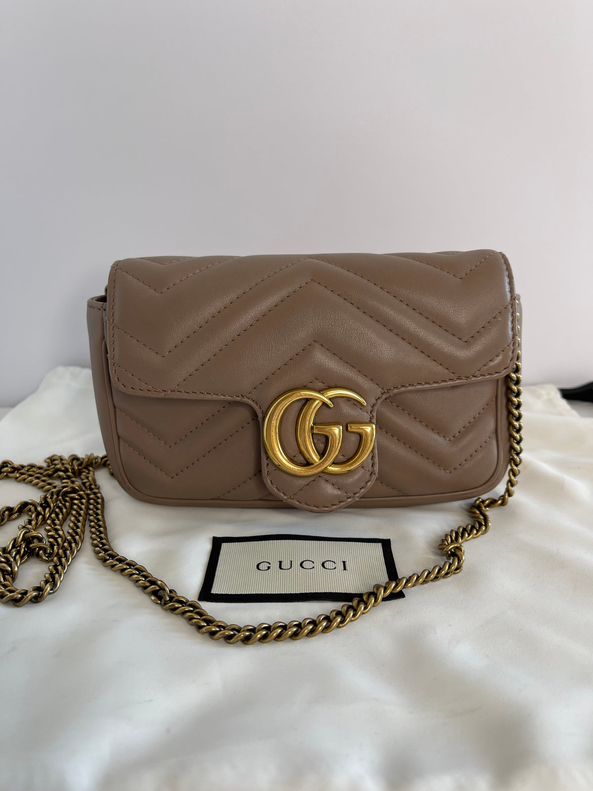 Gucci GG Marmont Beige Super Mini