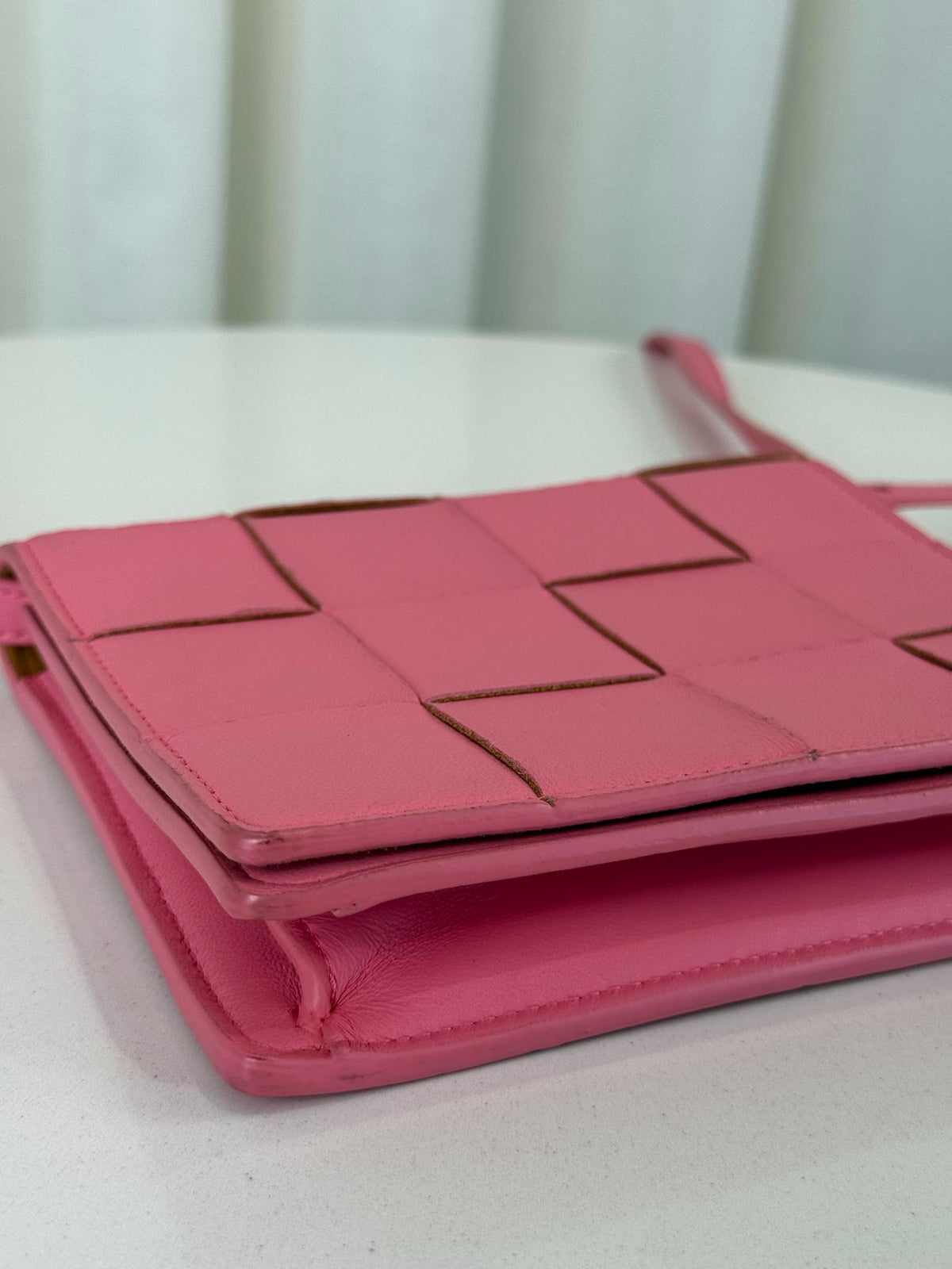 Bottega Veneta Intrecciato Cassette Crossbody Bag Pink
