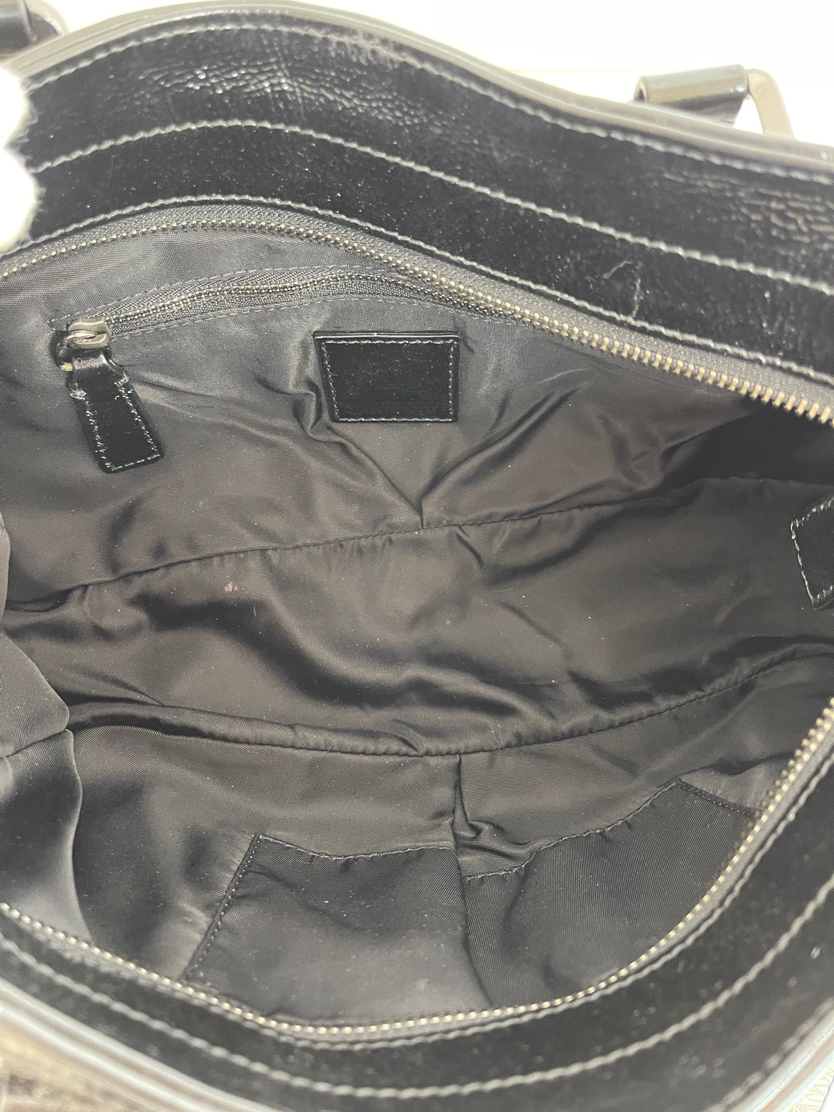 Burberry Nylon Beat Check Shoulder Bag Black