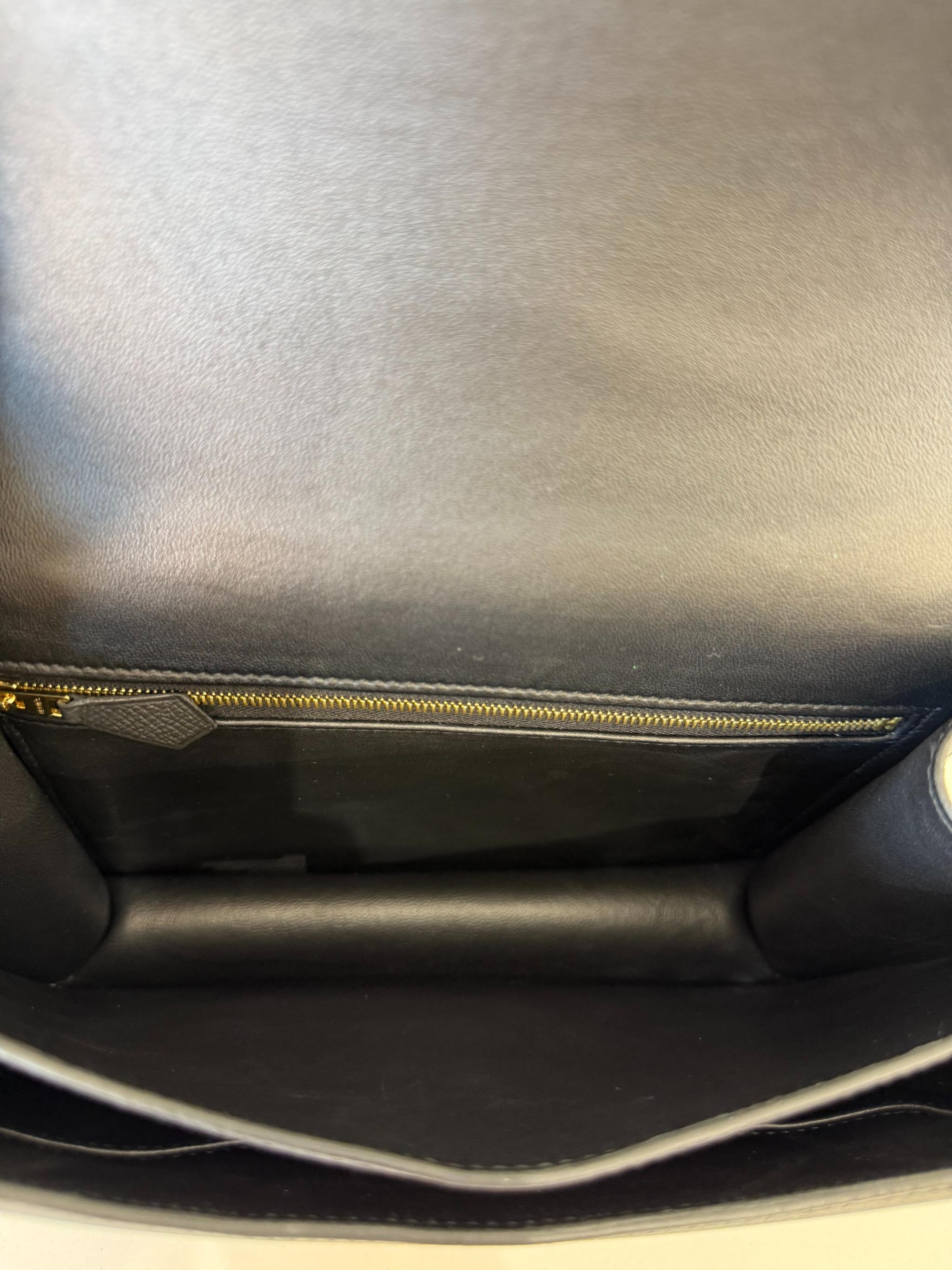 Hermès Constance 24 Black Epsom Leather Crossbody Bag GHW