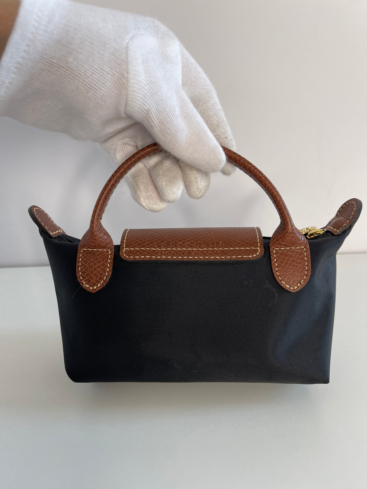 Longchamp Le Pliage Black Mini Pouch