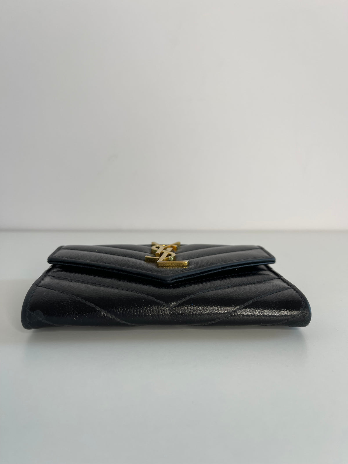 Saint Laurent Cassandre Matelassé Compact Wallet