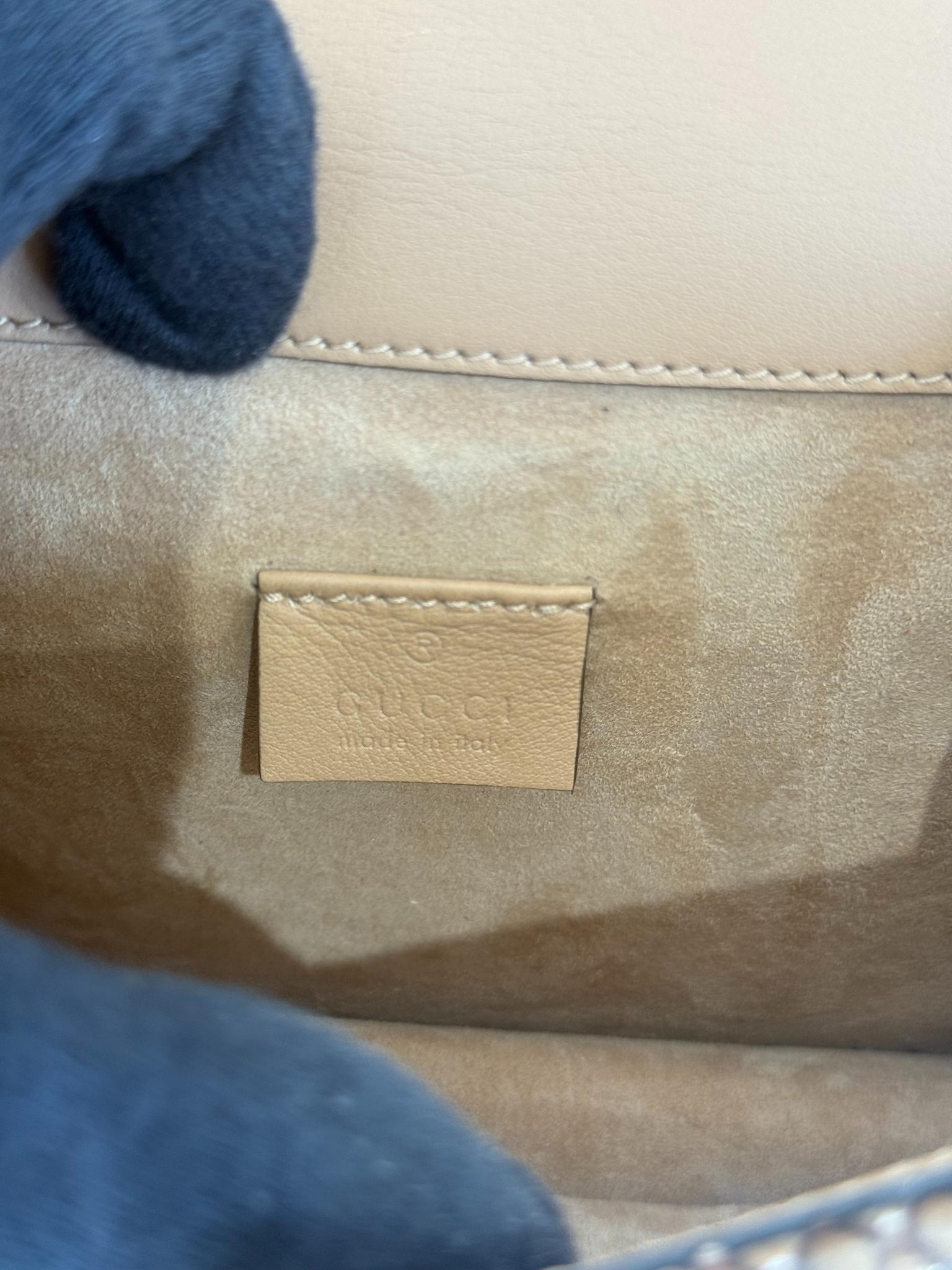 Gucci Mini Dionysus Brown Snakeskin Shoulder Bag