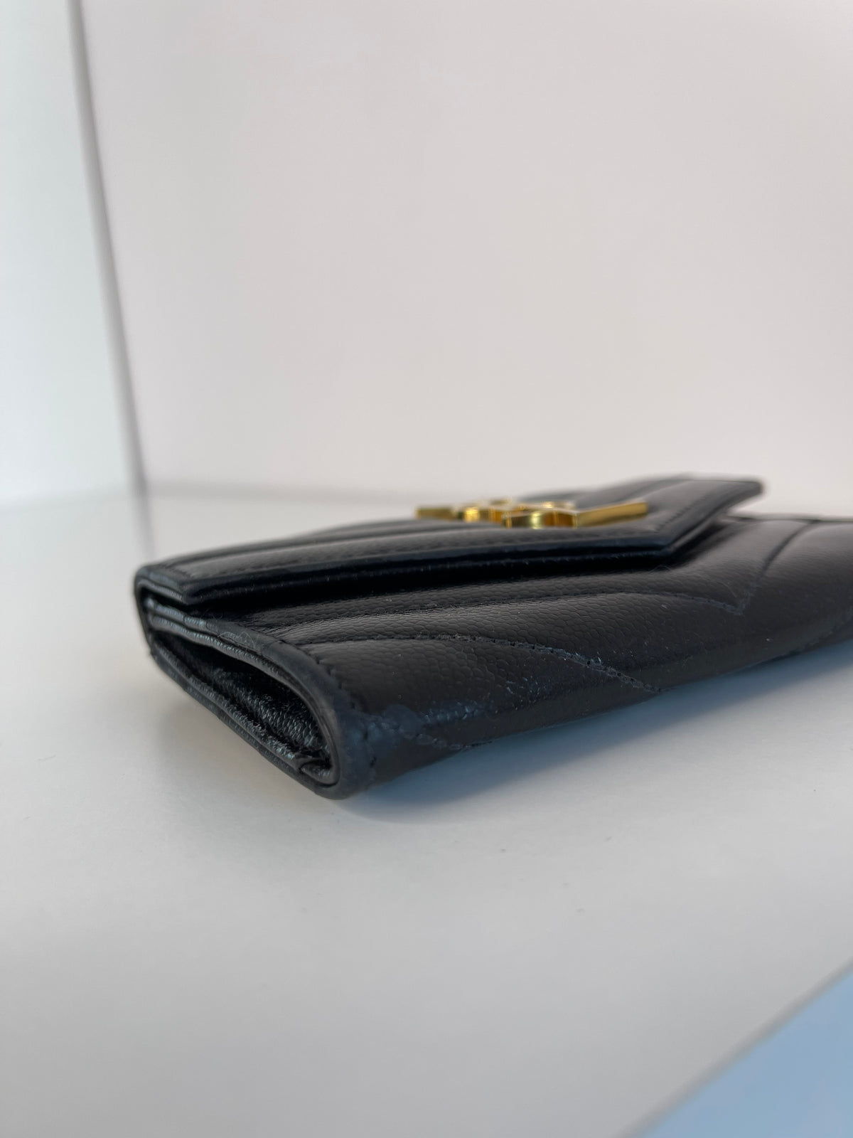 Saint Laurent Cassandre Matelassé Compact Wallet