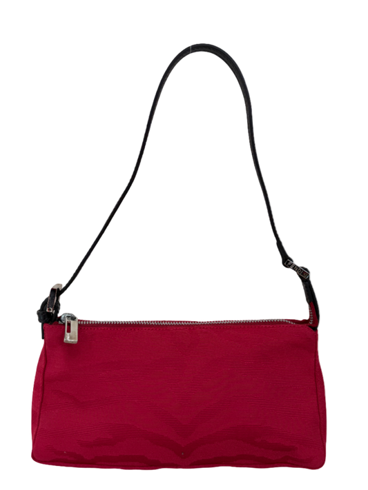 Fendi Red Printed Canvas Pochette