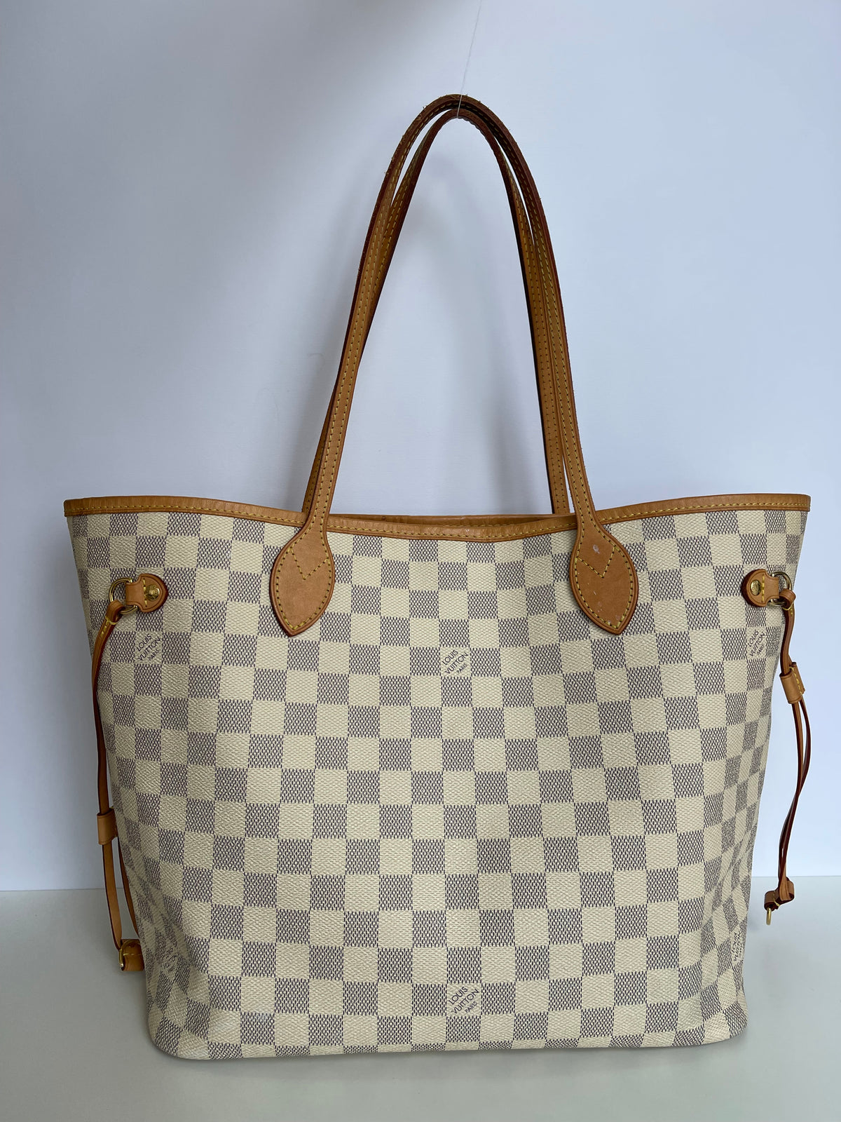 Louis Vuitton Neverfull MM Damier Azur Canvas with Pochette