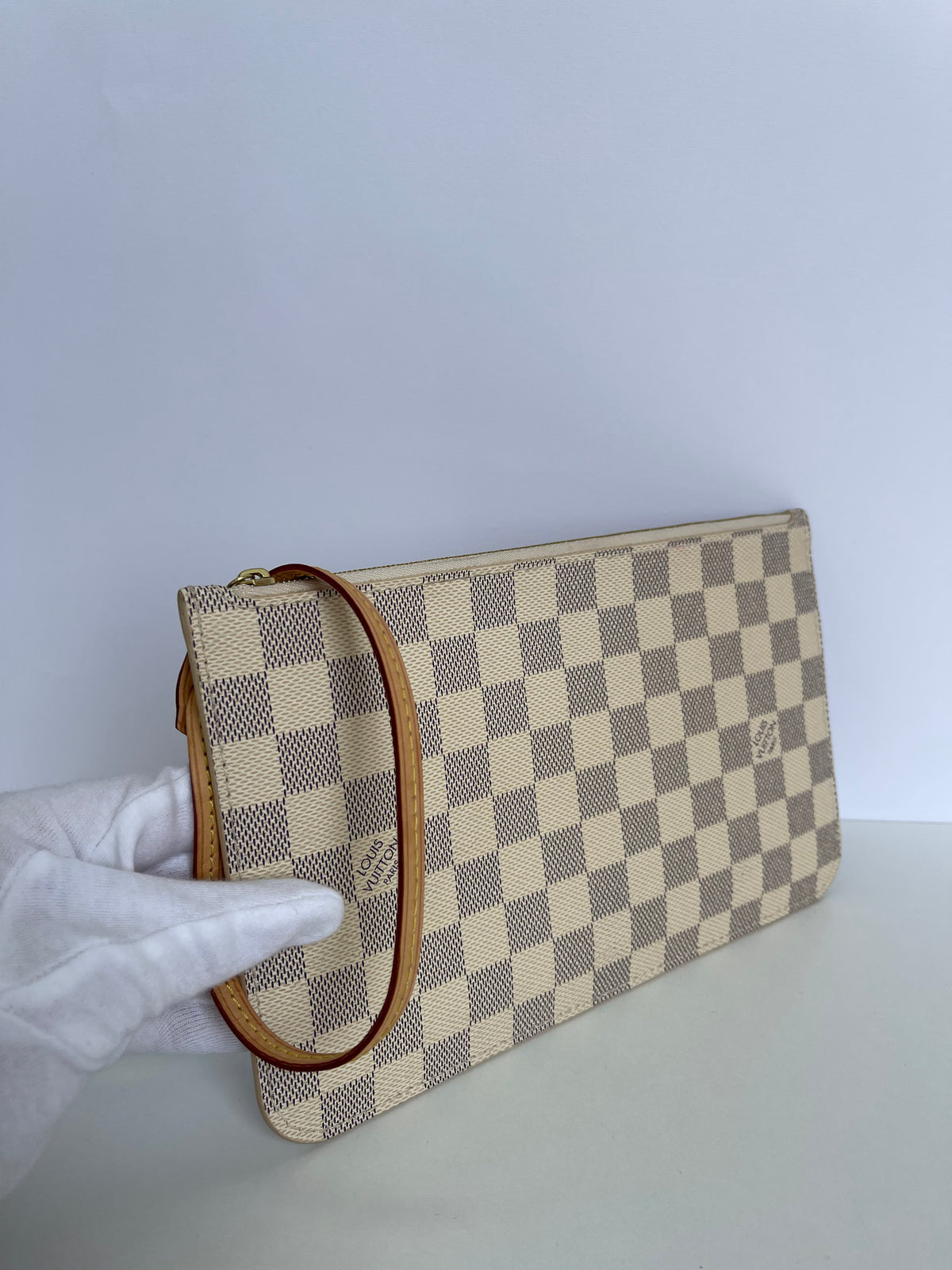 Louis Vuitton Neverfull MM Damier Azur Canvas with Pochette