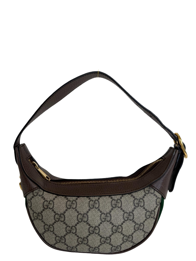 Gucci Ophidia Beige/Ebony GG Supreme Canvas Mini Shoulder Bag