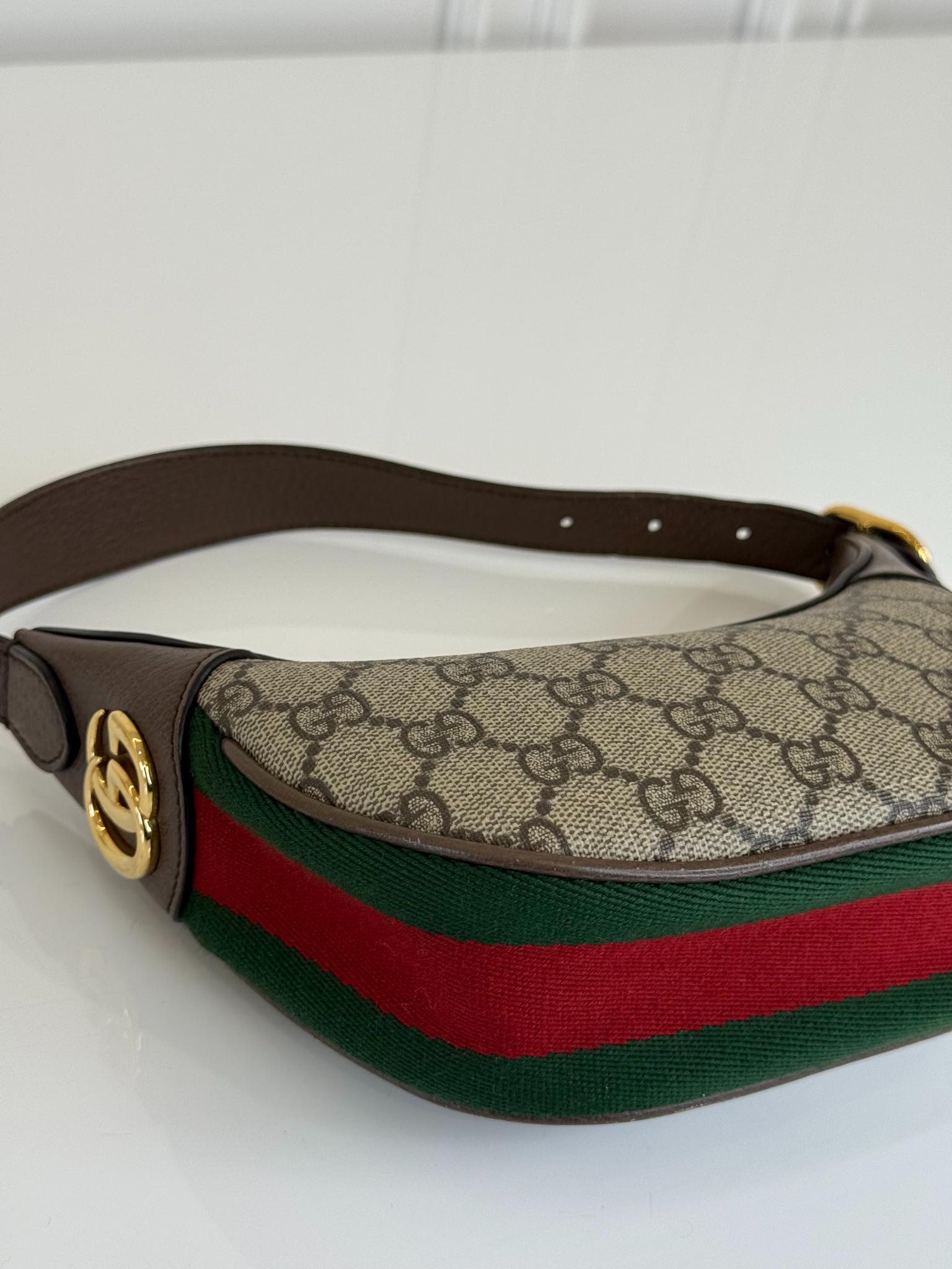 Gucci Ophidia Beige/Ebony GG Supreme Canvas Mini Shoulder Bag