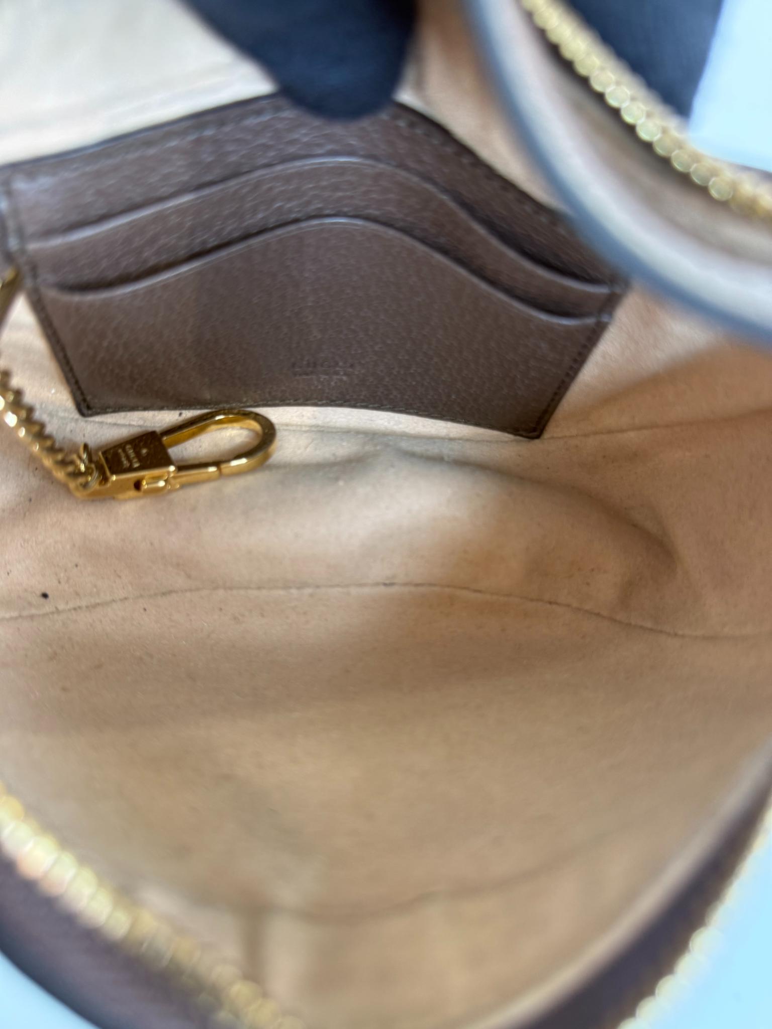 Gucci Ophidia Beige/Ebony GG Supreme Canvas Mini Shoulder Bag