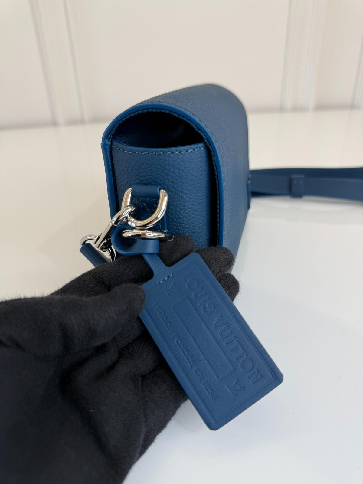 Louis Vuitton Fastline Takeoff Messenger Bag Atlantic Blue Cowhide Leather